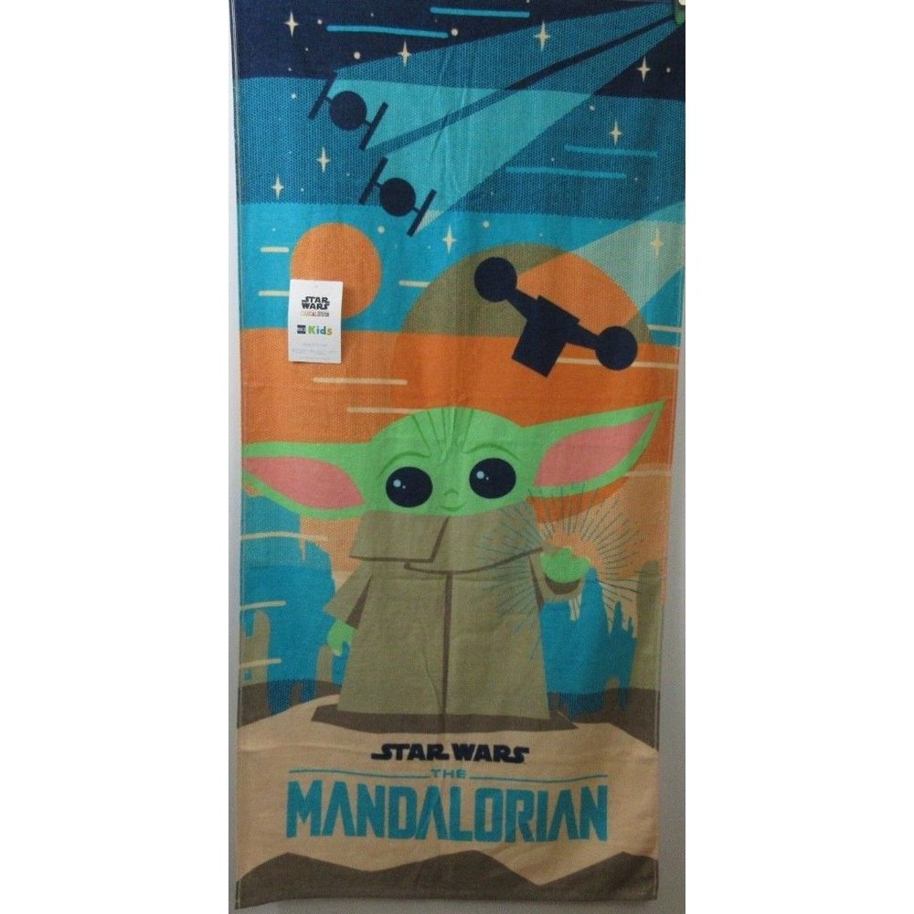The Big One® Disney's Kids 28”x58” Beach Towel Star Wars Mandalorian NWT